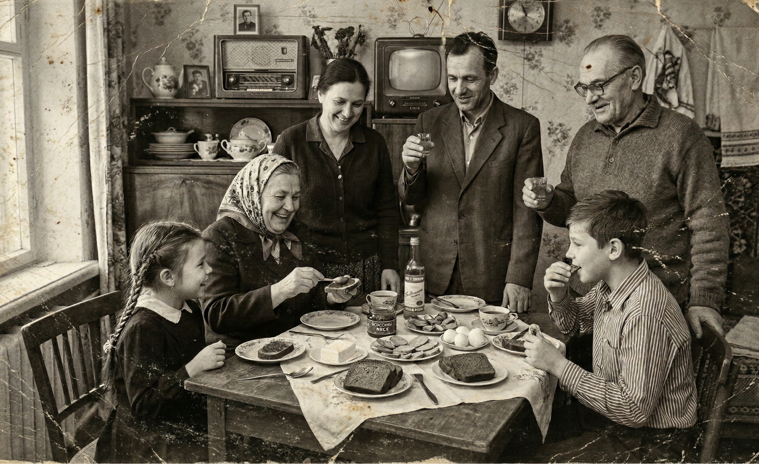 Old family dinner moment
